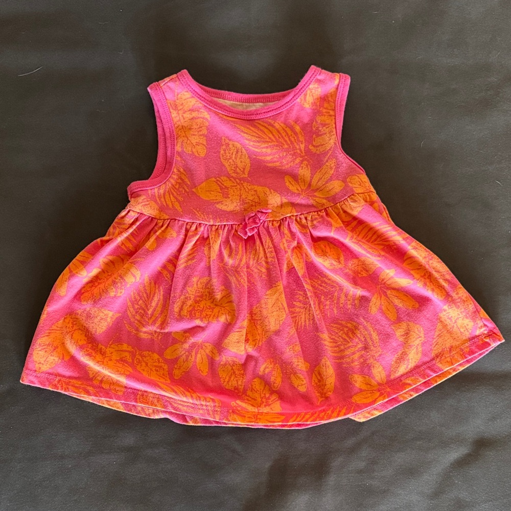 First Impressions Pink & Orange Floral Dress | 2T | Excellent Condition